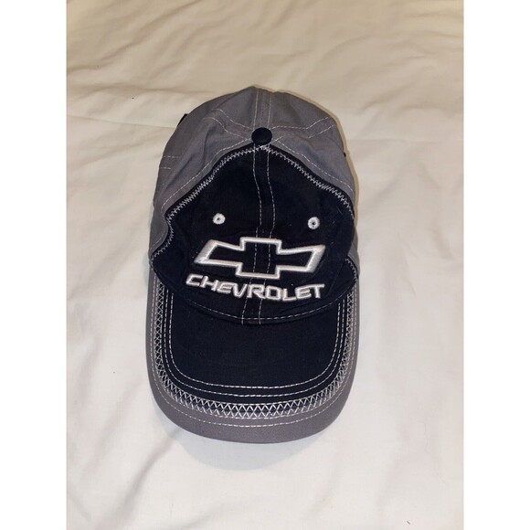 Chevy Bowtie Hat Chevrolet Baseball Cap Adjustable Strap Excellent Condition - Picture 10 of 10